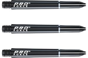 WINMAU Pro-Force Black Medium Nylon Ring Grip Dart Stems - 1 set per pack (3 shafts in total)