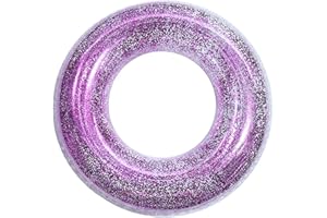 NITAIUN Anello da Nuoto Glitter Anello per il Nuoto Estivo Decorazione Anello Galleggiante, Zattera Gonfiabile per Adulti da Bagnoper Feste Spiaggia o Piscina