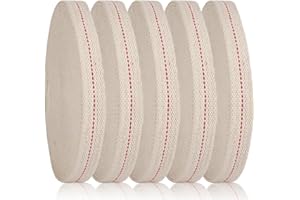 BEPSYOM Mecha de Lámpara de Queroseno, Mecha de Lámpara de Algodón Blanca, Mechas de Repuesto, Antorcha de jardín, Linterna para Lámpara de Queroseno de Quemador de Aceite