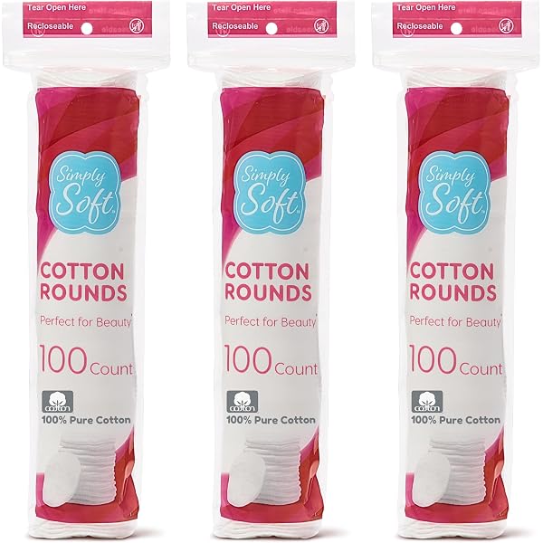 Cotton Rounds Aus 100% Baumwolle – 3-lagig, Fusselfrei, Für Make-up-Entferner & Nagellack