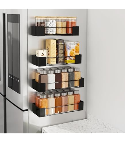 KedioPio Etagere Magnetique Frigo, 2 Pièces Porte Épices