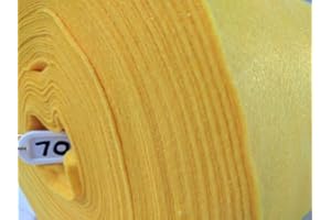 FYVIE STAR FABRICS Felt Craft Fabric A Variety of Over 100 Colours Sold per metre 44" - 112cm Wide (Marigold Yellow– Colour 70) (1 Metre)