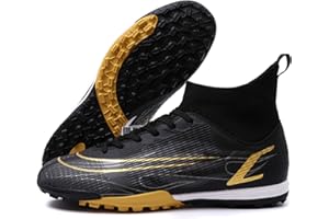 XINGHUANHUA Scarpe da Calcio Scarpe da Calcio per Ragazzi con Suole Dorate Scarpe da Calcio per Studenti Scarpe da Allenamento per Erba Scarpe da Calcio All'aperto