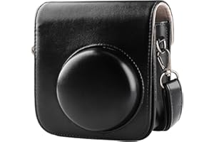 BriLumin Housse pour Instax Mini 12, de Housse Protection en Cuir PU Compatible avec Appareil Photo Instantané Instax Mini (Noir)