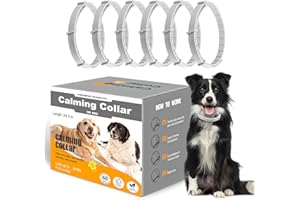 AIORDDL 6 Pack Calming Collar for Dogs with Long-Lasting Pheromone,Dog Calming Collar Helps Reduce Unwanted Behavior,Stress Relief Lasts 120 Days 25 Inches Size Flexible Adjustable for Puppy & Adult Dogs