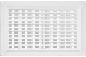 Steinberg14 White 250x170mm Air Vent Cover with Insect Mesh - 10x7 inch Air Vent Covers for Walls and Ceilings - Vent Covers Internal - Air Vents for interior walls - Plastic Ventilation Grille