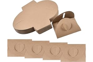 iJiZuo 20pcs Sobre de Papel Kraft, Sobres Papel, Sobre Forma Corazón, Sobres Pequeños, para la Boda, Fuentes del Regalo de la Fiesta de Cumpleaños, 10.5 x7cm