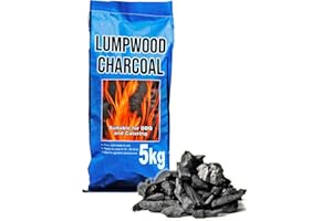 GARDENCO 5kg Bag of Premium Lumpwood BBQ Charcoal, Bag of Hotter Burning Coal Barbecue smoking Lump wood Charcoal, Perfect for Outdoor Grills (1x 5kg)