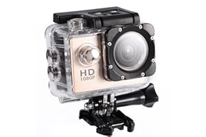 Bewinner Videocamera di Azione Mini DV Videocamera Sportiva Impermeabile da Esterno 30M Videocamera Subacquea Sport da Ciclismo Videocamera DV Action Camera per Escursionismo all'aperto Nuoto(Oro)