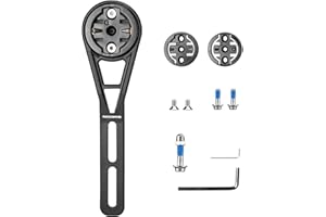 ROCKBROS Soporte Nailon para Ciclocomputador de Manillar, Montura Delantera Alargada y Ligera 23g, Compatible con Garmin Edge 540/1050, Wahoo, Bryton, Cámaras de Acción y Luces