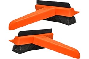 Tek Automotive Twin Pack 3in1 Ice Scraper and Squeegee - Heavy Duty, Non-Scratch, Windscreen Scraper for Cars, Essential Winter Car Accessories