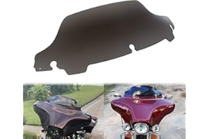 HDBUBALUS Parabrezza Da 6.8 "Wave Parabrezza Adatto per Harley Touring Electra Glide Street Glide Flhx Flht 2014-2021 Fumo
