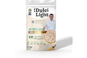 Édulcorant Érythritol Gold 200g DulciLight | Sucre d'érythritol 100% nature | Zero Calories | Idéal pour les régimes keto | Substitut de sucre | Édulcorant Granulé