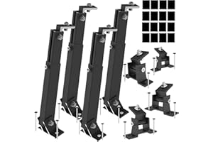 FIREND Aufständerung Solarmodul Halterung Balkonkraftwerk Flachdach PV VERSTELB 15-30° (2 Paneele SET 15°-30°) Schwarz ALU