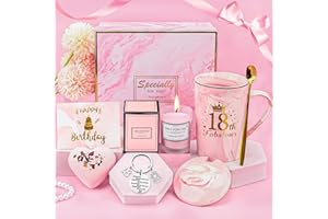 YYDSXK Regalo Ragazza Compleanno 18 Anni, Tazza da Caffè Regalo Compleanno Donna di 6 Pezzi, Idea Regalo Compleanno Mamma, Moglie, Migliori Amici, Sorella, Zia, Regalo per 18° Compleanno da Donna