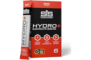 Science in Sport Hydro+ Electrolytes Powder Sachets with 5 Essential Electrolytes and Added Vitamins C, B6, and B12 for Hydration Drink | Berry, Pack of 6 Sachets