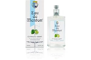 PRESTIGE DE MENTON Eau de Menton - Citron Vert - Eau de Toilette mixte, Artisan Parfumeur en Côte d'Azur (100 ml)