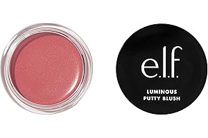 e.l.f. Cosmetics Luminous Putty Blush, blush da crema compatta a polvere con finish brillante, formula leggera e modulabile, Bermuda