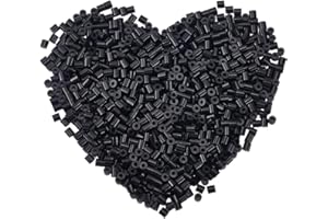 SOFPLATE 1 Box 2000 Pieces Black Melting Beads Crafts 5mm Fuse Beads Bulk Storage Refills Plastic Tube Iron Melty with 3mm Hole Compatible Hama Replenish Accessories for Crafting DIY Holiday Decor