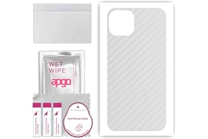 apgo Protecteur Skin, Autocollant, Peau, Film en Vinyle structuré pour l'arrière au modèle Apple iPhone 13 avec Motif Carbone Transparent