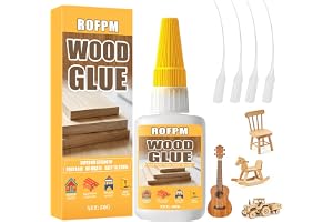 ROFPM Trälim, Extra Starkt, 30 g | Extra Starkt Trälim Med Fin Spets, för MöBler LöVträ Plywood Mdf Med Mera, Vattentät, Transparent Och Snabbtorkande