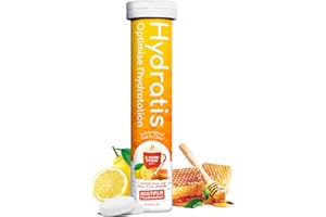 HYDRATIS - Pastilles Hydratation Electrolytes - Miel Citron [Gamme Chaude] - Améliore l'Hydratation et Favorise l'Énergie - Formule Isotonique - Sport, Récupération, Bien-être - 1 tube (20 Pastilles)