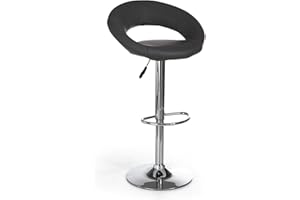 AC Design Furniture 25441 stołek barowy zestaw 2 szt. Thilde, sztuczna skóra czarna