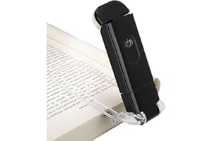 DEWENWILS USB Recargable Luz de Lectura para Libros, 2 Niveles de Brillo, Luz LED para Libros con Pinza para Leer en la Cama, Lámpara para Libros que Cuida los Ojos para Niños y Ávidos Lectores