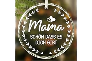 GLEEVARA Muttertagsgeschenk, Geschenke für Mama, Originelles Design Glasornamente, Geburtstagsgeschenk für Mama, Mama Geschenk, Dekorative Anhänger für Frühling und Sommer, Hängende Wohndekoration
