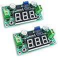 HiLetgo 2pcs LM2596 Adjustable DC-DC Step Down Buck Power Convert Module 4.0-40V Input to 1.25-37V Output with LED Voltmeter Display