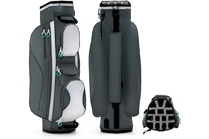 SPOTRAVEL Golf Cart Bag, Golf Club Bag with 14 Top Dividers & 7 Zipped Pockets, Lightweight Portable Golf Bag for Men and Women