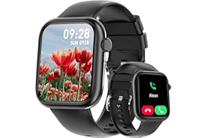 ELEJAFE Montre Intelligente Homme Femme, 1.83" Montre Connectée avec Appel Bluetooth, 110+ Modes Sportifs, Podomètre, Moniteur de Fréquence Cardiaque, Moniteur de Sommeil, Smartwatch pour Android/iOS