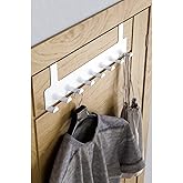 Orret Home Metal Mat Black Behind Door Hanger &ndash; 8 American Type Organizer Hanger with Hooks, Practical As for Bathroom and Room Doors