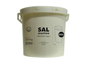 YMBERSA Sal Descalcificador de resina en Tabletas 10 gr. Bote apilable con asa y hermético 20 Kg.