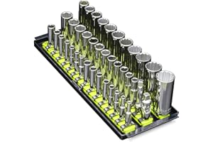 Ernst Manufacturing 8498HV 13" Socket Boss, Premium 3-Rail Multi-Drive Socket Organizer, hohe Sichtbarkeit