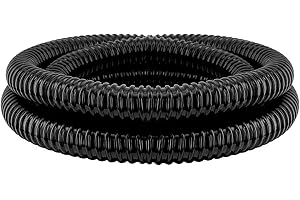 LONGRUNNEW 25 mm Schlauch Saugschlauch Spiral Flexibel PVC Teichschlauch Einfache Installation und Verdeckung für Teiche, Wasserspiele, Gartenteiche Wasserfälle Filter und Mehr (Ø 25mm x 1,2Meter)