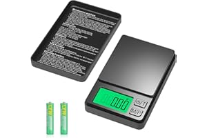 Bilancia Precisione 0.01g, [0.01g/1000g] Diyife Mini Bilancia Tascabile,Portatile Bilance per Gioielli, con Display LCD e 7 Unità, Funzione Tara,per Alimenti,Gioielli,Caffè,Farmaci,2 Batterie Incluse