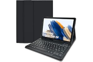 HOFSOS Tastiera Custodia per Samsung Galaxy Tab A8 10.5 Pollici 2022 (SM-X200/X205/X207),Layout Italiano,Rimovibile Magnetic Wireless Tastiera Bluetooth Cover con Tastiera con Supporto per Pencil-- Nero