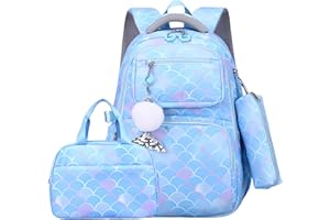 VIDOSCLA Kids Girls School Backpack Elementary Students Book Bag Colorful School Bag for Girls
