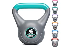 Core Balance Kettlebell Vinyl Coated Weight Lifting Strength Training Cardio Fitness Home Gym (1 x 2kg, 4kg, 6kg, 8kg, 10kg, or 12kg)
