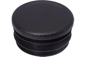 SKIR'CO (40 piezas) Insertos de tubo redondos de 40 mm, tapones para postes de valla, tapas de tubo de plástico negro, tapones de tubo, negro RAL 9005