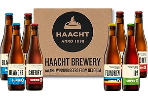 SUPER 8 | Mixed case of Speciality Belgium Beers from the Haacht Brewery - Beer Gift Set Pack | (8 x 330ml bottles)