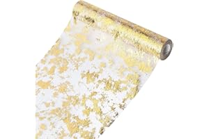 XIAOJUN Runner da Tavola, Rotolo di Nastro in Tulle di Poliestere Scintillante d', Decorazioni Natalizie per Feste di Compleanno 28 Cm X 10 M