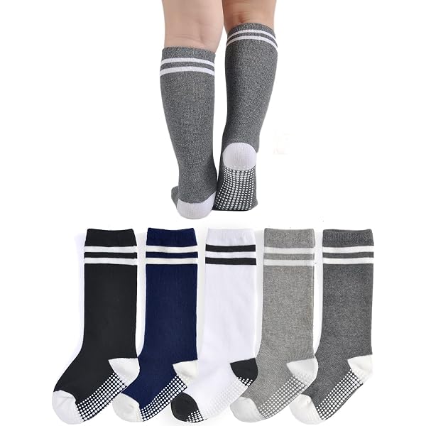 VWU Baby Socken Mit Grips – 6 Paar, Baumwolle, Unisex, Größen 0-5 Jahre, Rutschfeste Sohle