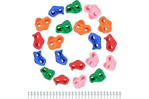 jiuzcare Escalada Set para NiñOs Piedras De Escalada Interior/Exterior para NiñOs Climbing Stones Coloreados para Una Superficie De Escalada Super Capacidad De Carga Children's Climbing Grips