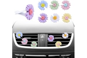 ShawFly 6 PCS Beautiful Daisy Sunflower Flower Car Vent Clip Cute Car Interior Decoration Accessories(Sunflower)
