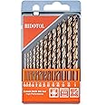 HIDOTOL 13 PCS Cobalt Drill Bit Set M35 HSS Twist Drill Bits 1/16"-1/4" for Hardened Metal, Stainless Steel, Cast Iron, Plastic and Wood