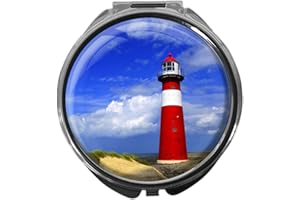 metALUm Pillendose mit Spiegel rund Metall 3 Fächer LEUCHTTURM #1014