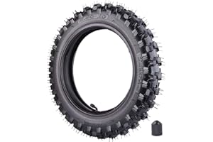 RUTU Pneu avant ou arrière 2,50 x 25,4 cm avec chambre à air TR87 pour moto tout-terrain, motocross, mini Dirt bike XR50 CRF50 PW50 SDG107 50SX Morini Razor SX500