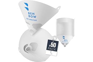 BenBow Filtro per Vernice 190µ x 50 Pezzi - Filtro monouso in Carta con Tessuto in Nylon - per filtrare Vernici e Colori da impurità